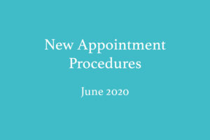 New Appointment Procedures June 2020